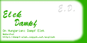 elek dampf business card